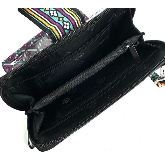 Vera Bradley Iconic Wallet Wristlet Combo Vines Floral Quilted Clutch New - Picture 5 of 10